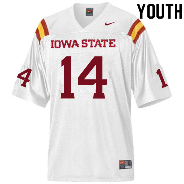 Iowa State Cyclones Youth #14 Tory Spears Nike NCAA Authentic White College Stitched Football Jersey GX42A73NT